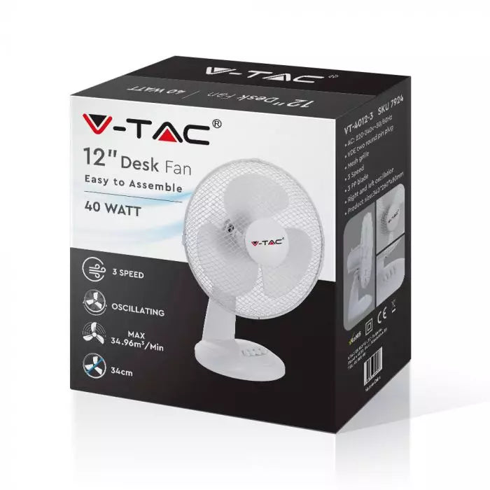 40W V-TAC ventilaator 3 töörežiimiga, IP20