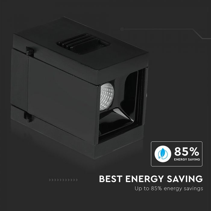 1W(35Lm) LED magnētiskais lineārais gaismeklis, IP20, DC:24, V-TAC, melns, neitrāli balta gaisma 4000K