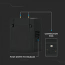 1W(35Lm) LED magnētiskais lineārais gaismeklis, IP20, DC:24, V-TAC, melns, neitrāli balta gaisma 4000K