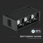 3W(240Lm) 24V LED magnetiline lineaarne valgusti, IP20, V-TAC, must, soe valge valgus 3000K