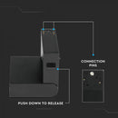 Светодиодный магнитный линейный светильник 10W(700Lm) 24V, IP20, V-TAC, черный, теплый белый свет 3000K