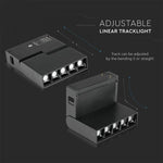 Светодиодный магнитный линейный светильник 10W(700Lm) 24V, IP20, V-TAC, черный, теплый белый свет 3000K