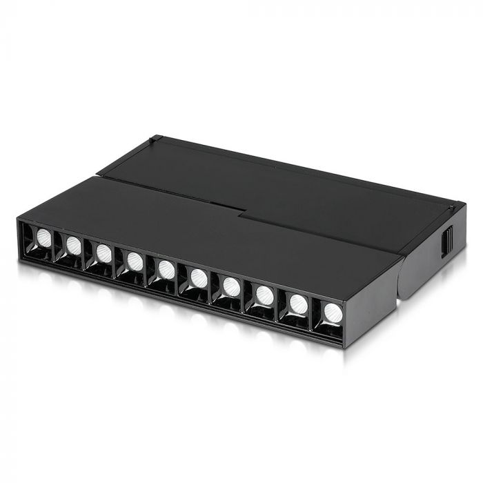 20W(1200Lm) 24V светодиодный магнитный линейный светильник, IP20, V-TAC, черный, теплый белый свет 3000K