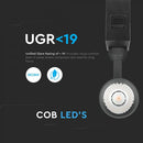 15W(900Lm) DC:24V LED magnētiskais gaismeklis, IP20, DC:24V, V-TAC, melns, silti balta gaisma 3000K