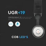 15W (900Lm) 24V LED magnetiline valgusti, IP20, DC:24V, V-TAC, must, neutraalne valge valgus 4000K