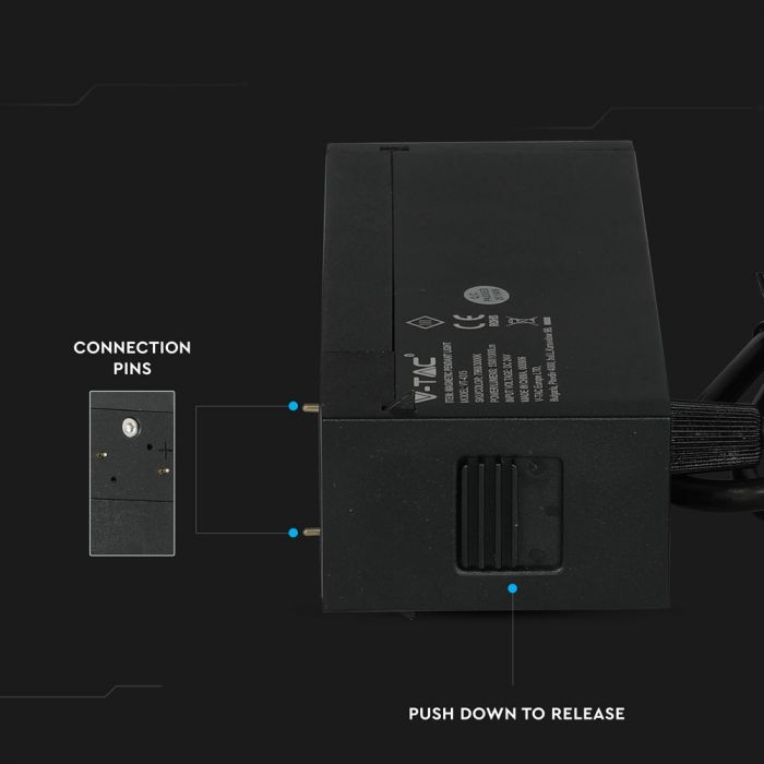 15W(1000Lm) 24V LED magnetic linear light, IP20, DC:24V, V-TAC, black, warm white light 3000K