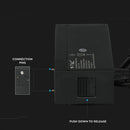 15W(1000Lm) 24V LED magnetic linear light, IP20, DC:24V, V-TAC, black, warm white light 3000K