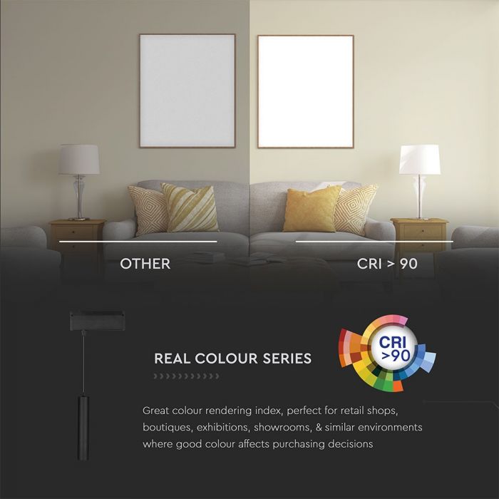 15W(1000Lm) 24V LED magnetic linear light, IP20, DC:24V, V-TAC, black, warm white light 3000K