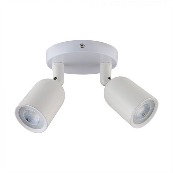 LED Ceiling light, 2XGU10, white, V-TAC, IP20, max 2x35W