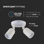 LED laevalgusti, 2XGU10, valge, V-TAC, IP20, max 2x35W