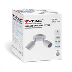 LED laevalgusti, 2XGU10, valge, V-TAC, IP20, max 2x35W