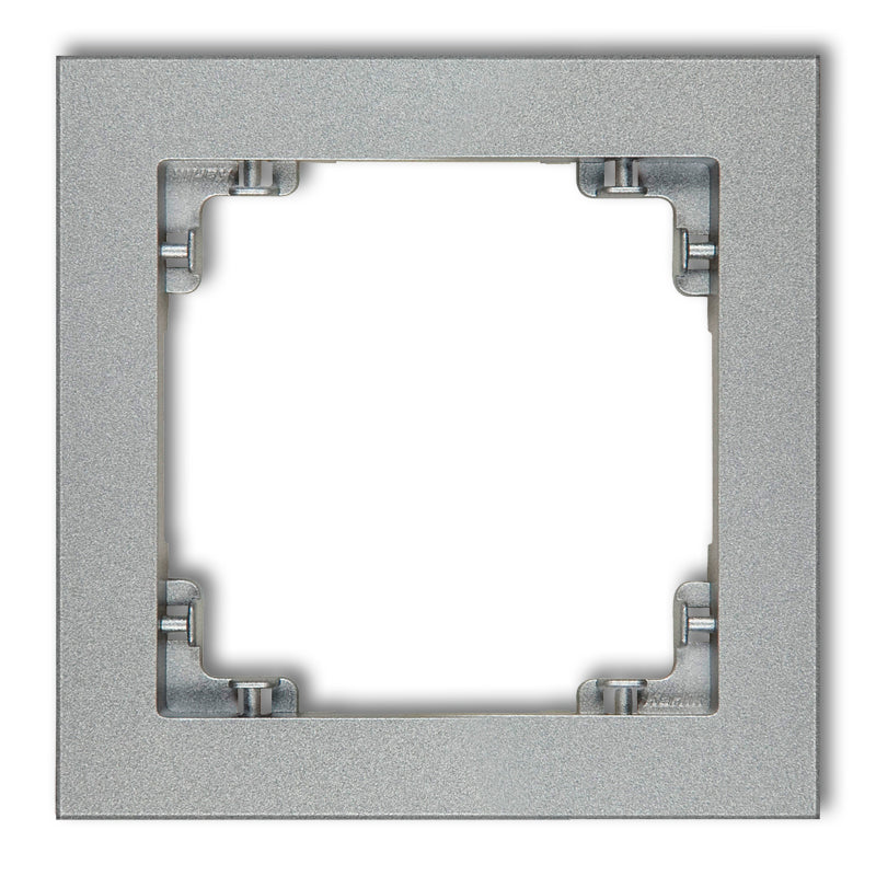 Universaalne 1-kohaline plastikust raam DECO, hõbedane metalne