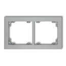 Universaalne 2-kohaline plastmassist raam DECO, hõbedane metalne