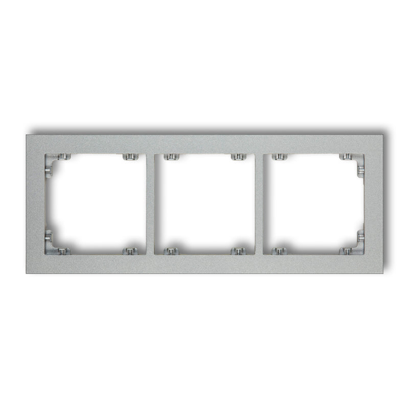 Universal 3-seater plastic frame DECO, metallic silver