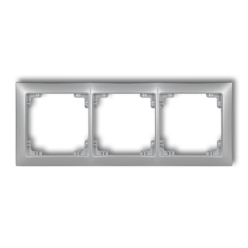 Universal 3-seater plastic frame DECO Soft, metallic silver
