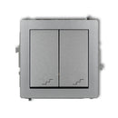Circuit breaker 1+1 mechanism DECO, z/a, IP20/IP44, silver metallic