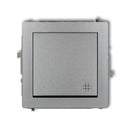 Механизм крестового переключателя DECO, z/a, IP20/IP44, серебристый металлик