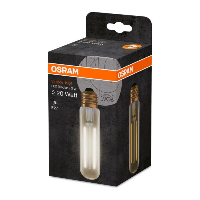 E27 2.5W (200lm) OSRAM LED Vintage Bulb, IP20, теплый белый свет 2000K