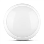 17W(1500Lm) LED plafons, balts, apaļš, IP65, V-TAC SAMSUNG, ar mikroviļņu sensoru un avārijas akumulatoru, neitrāli balta gaisma 4000K
