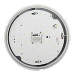 17W(1500Lm) LED plafons, balts, apaļš, IP65, V-TAC SAMSUNG, ar mikroviļņu sensoru un avārijas akumulatoru, neitrāli balta gaisma 4000K