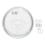 17W(1500Lm) LED plafons, balts, apaļš, IP65, V-TAC SAMSUNG, ar mikroviļņu sensoru un avārijas akumulatoru, neitrāli balta gaisma 4000K