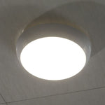 17W(1500Lm) LED plafons, balts, apaļš, IP65, V-TAC SAMSUNG, ar mikroviļņu sensoru un avārijas akumulatoru, neitrāli balta gaisma 4000K