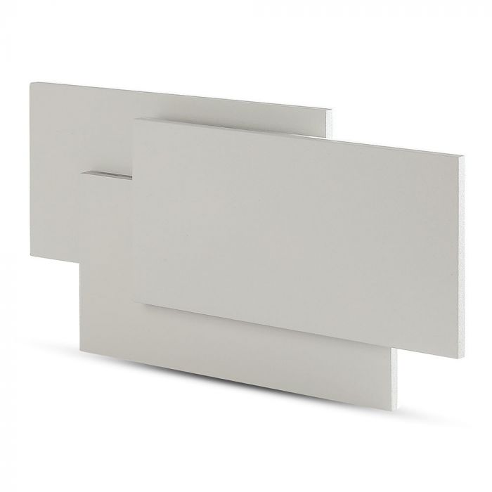 12W(1100Lm) LED Sienas gaismeklis, kvadrāta formas, V-TAC, IP20, alumīnija, neitrāli balta gaisma 4000K