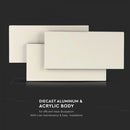 Provförsäljning 12W(1100Lm) LED-vägglampor, fyrkantiga, V-TAC, IP20, aluminium, neutralvit 4000K