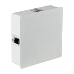 4W(440Lm) LED Fasādes gaismeklis, kvadrāta, V-TAC, IP65, alumīnija, silti balta gaisma 3000K