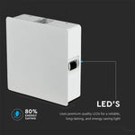 4W(440Lm) LED Fasādes gaismeklis, kvadrāta, V-TAC, IP65, alumīnija, silti balta gaisma 3000K