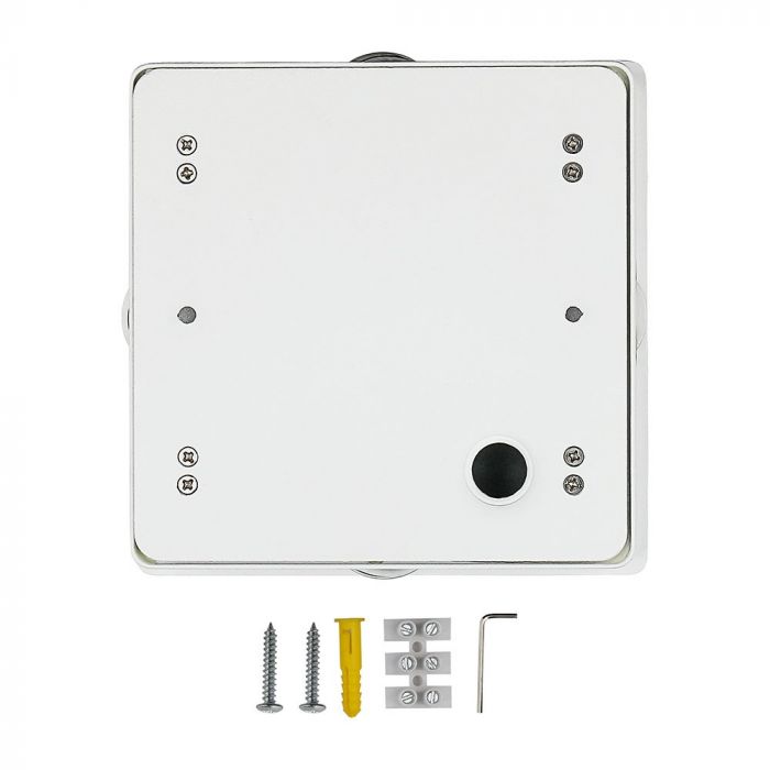 4W(440Lm) LED Facade light, square, V-TAC, IP65, aluminium, neutral white light 4000K