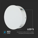 4W(440Lm) LED Facade light, round, V-TAC, IP65, aluminium, warm white light 3000K