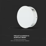 4W(440Lm) LED fassaadivalgusti, ümmargune, V-TAC, IP65, alumiinium, soe valge valgus 3000K