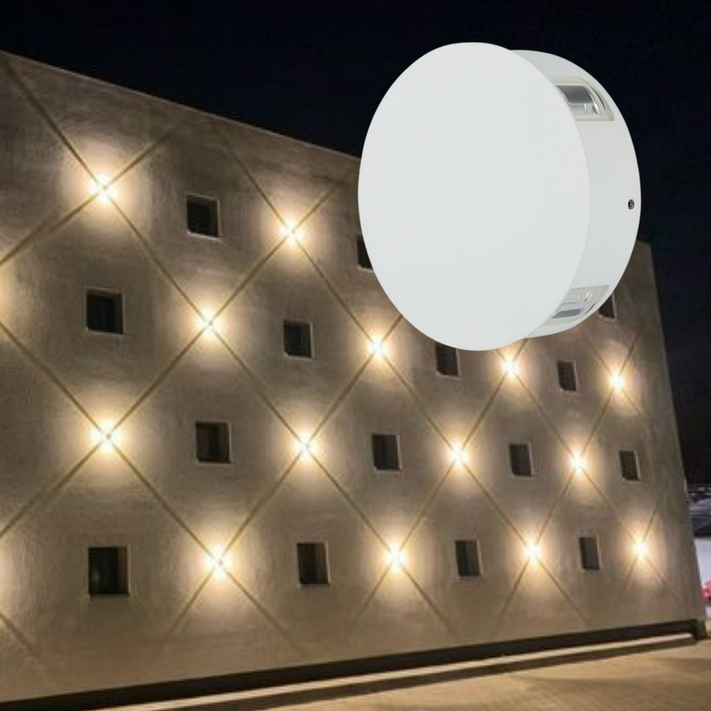 Фасадный светодиодный светильник 4W(440Lm), круглый, V-TAC, IP65, алюминий, нейтральный белый 4000K