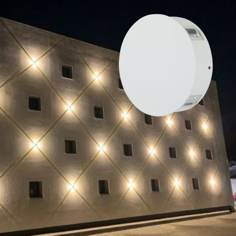 4W(440Lm) LED Facade light, round, V-TAC, IP65, aluminium, neutral white light 4000K