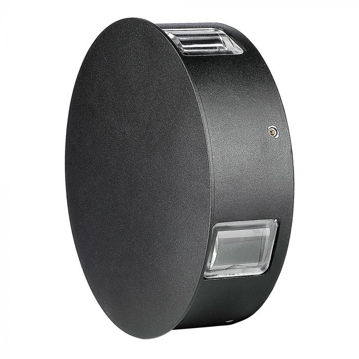 4W(440Lm) LED Fasādes gaismeklis, apaļš, V-TAC, IP65, alumīnija, silti balta gaisma 3000K