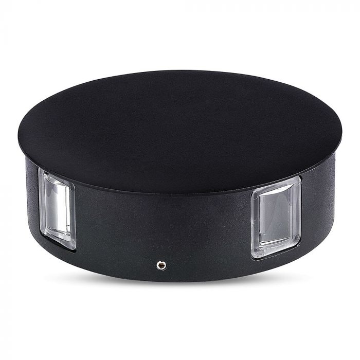 4W(440Lm) LED Fasādes gaismeklis, apaļš, V-TAC, IP65, alumīnija, silti balta gaisma 3000K