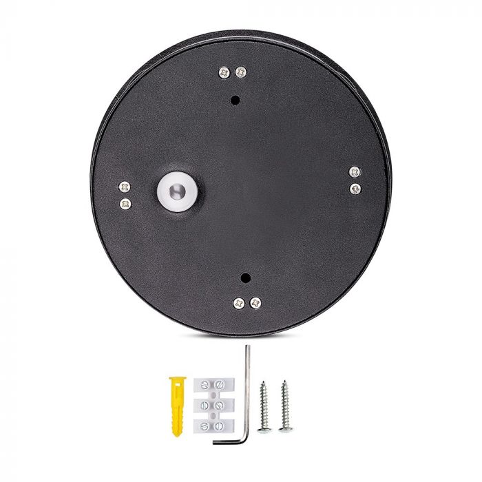 4W(440Lm) LED Fasādes gaismeklis, apaļš, V-TAC, IP65, alumīnija, silti balta gaisma 3000K