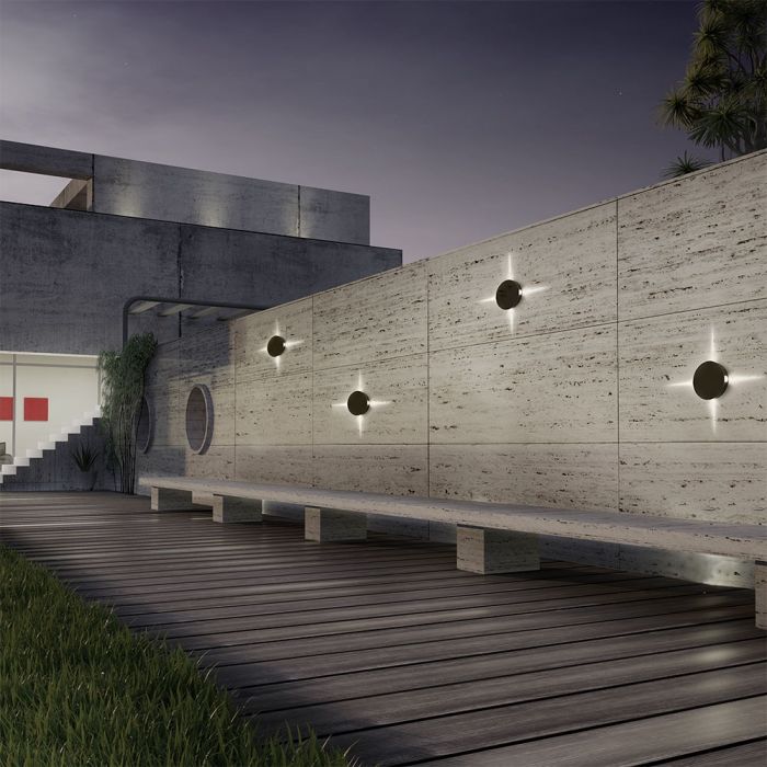 4W(440Lm) LED Facade light, round, V-TAC, IP65, aluminium, warm white light 3000K