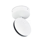 7W(770Lm) LED Fasādes gaismeklis, apaļš, V-TAC, IP65, alumīnija, silti balta gaisma 3000K