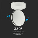 Фасадный светодиодный светильник 7W(770Lm), круглый, V-TAC, IP65, алюминий, нейтральный белый 4000K