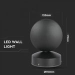 7W(770Lm) LED-fassaadivalgusti, ümmargune, V-TAC, IP65, alumiinium, soe valge valgus 3000K