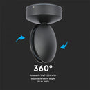 Фронтальный светодиодный светильник 7W(770Lm), круглый, V-TAC, IP65, алюминий, теплый белый свет 3000K