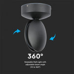 7W(770Lm) LED-fassaadivalgusti, ümmargune, V-TAC, IP65, alumiinium, soe valge valgus 3000K