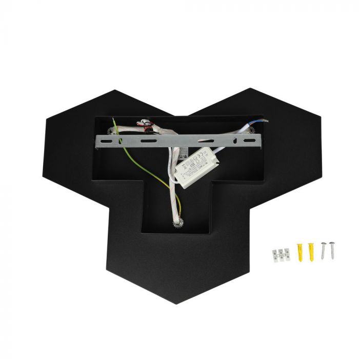 Настенный светодиодный светильник 9W(990Lm), квадратный, V-TAC, IP20, теплый белый свет 3000K