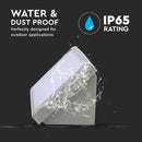 20W(1000Lm) LED Fasādes gaismeklis, V-TAC, IP65, pelēks, auksti balta gaisma 6400K