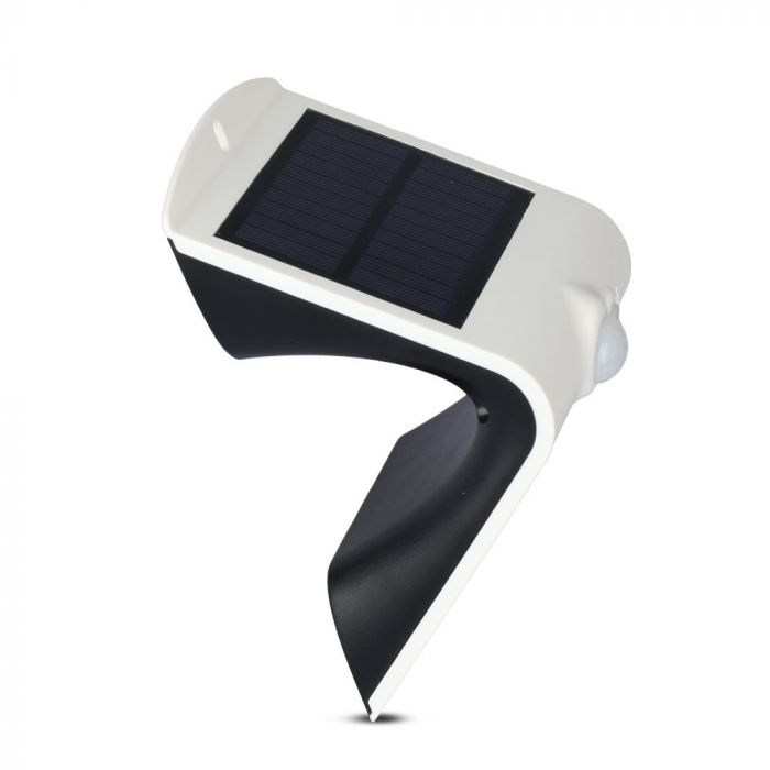 3W (500Lm) LED päikesevalgusti liitiumakuga, IP65, valge, VTAC, neutraalne valge valgus 4000K
