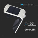 3W(500Lm) LED solārais gaismeklis ar litija akumulatoru, IP65, balts, VTAC, neitrāli balta gaisma 4000K