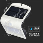 3W (500Lm) LED päikesevalgusti liitiumakuga, IP65, valge, VTAC, neutraalne valge valgus 4000K