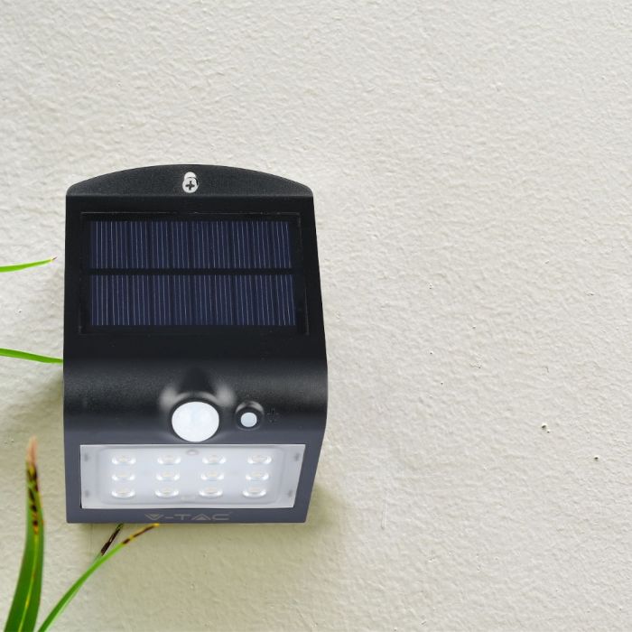 1,5W (220Lm) LED-solarmatur för husfasad med litiumbatteri, IP65, V-TAC